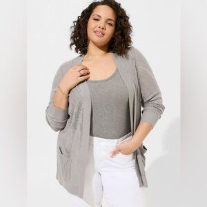 Torrid Pointelle Cardigan